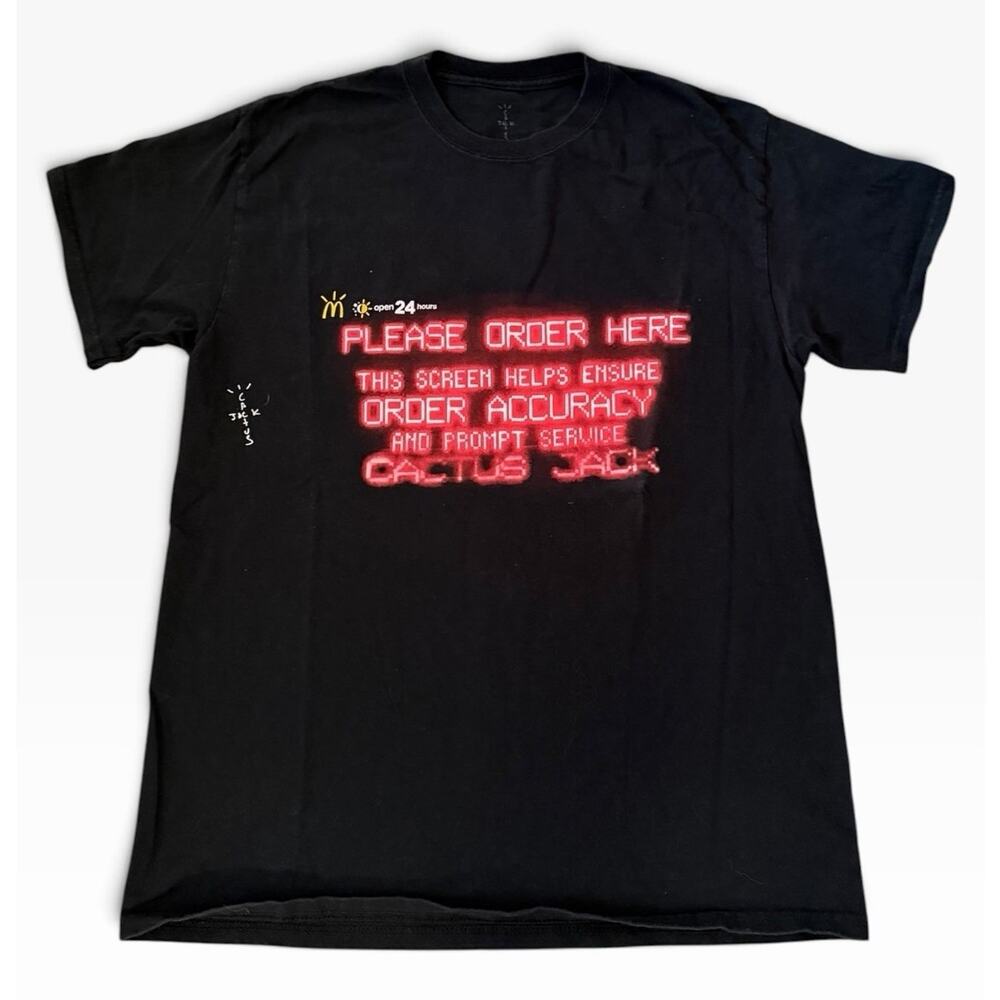 Travis Scott Cactus Jack McDonald’s Official Order Here Merch Shirt Size Small